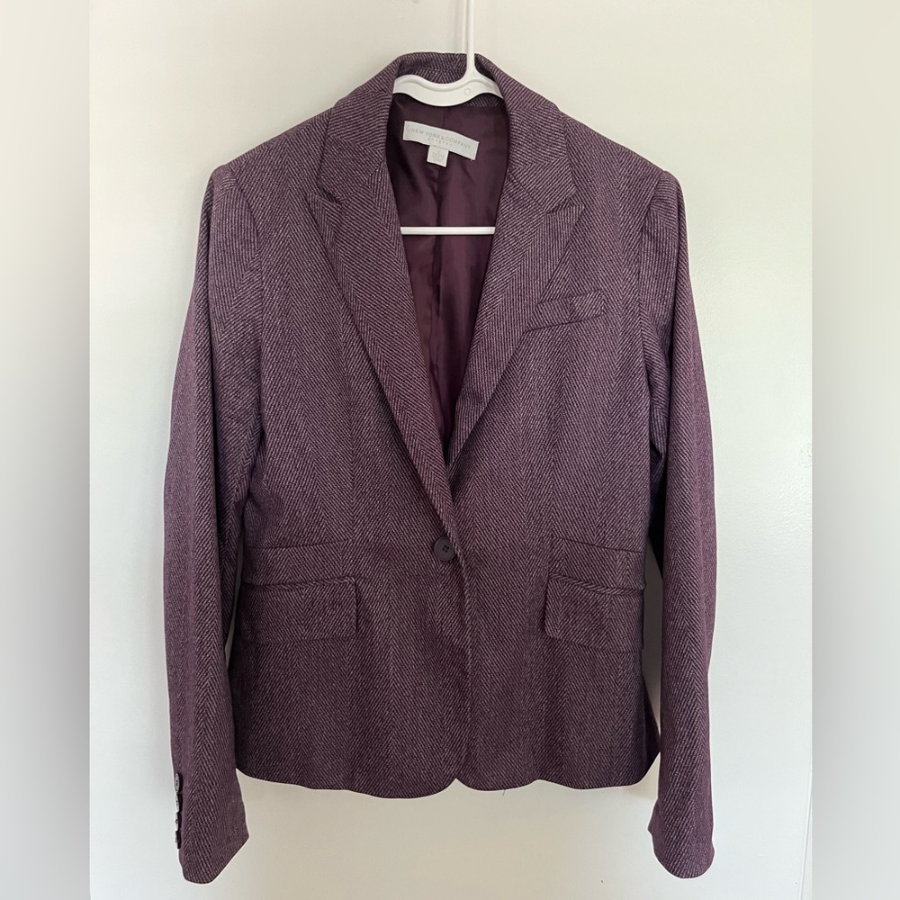 New York & Co. purple/plum colored blazer, size 6 stretch